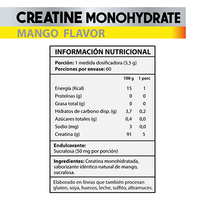 Creatina Monohidratada Micronizada-330 g – Mango